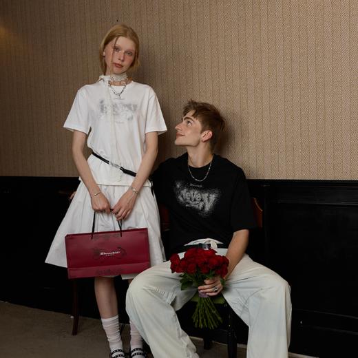 【陈立农同款】2025新升级款情侣烫钻T恤常规款个性上衣百搭夏季21MSL-ID25SSFAT031 商品图2