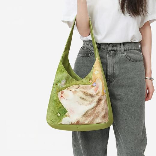 夏日小憩 猫咪与蝶 帆布包 商品图2