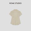 ROMI STUDIO“美式复古”经典Polo领棉质微弹短袖薄衬衫 RWCRS94200【发货时间：25-30天】 商品缩略图1