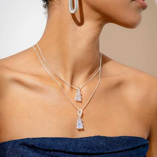 订购4周到｜CRYSTAL HAZE-Crystal Nostalgia Bear-classic-欧泊小熊 吊坠（银色环扣）［挪威设计师］ 商品图1