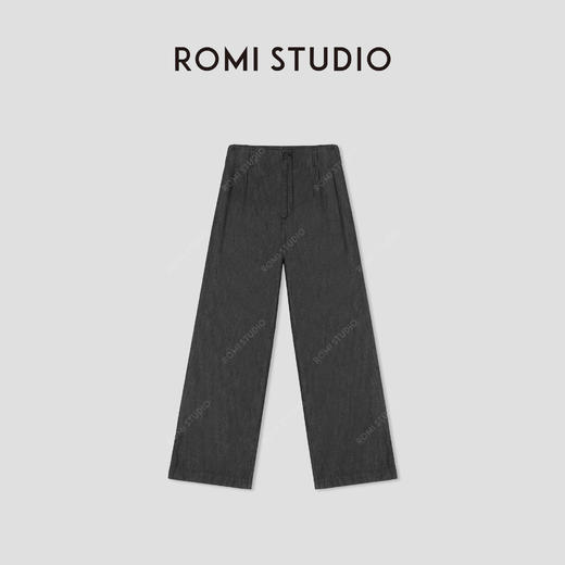 ROMI STUDIO“轻盈之感”超轻薄空气感褶裥直筒牛仔裤 RWCSX82172 商品图0
