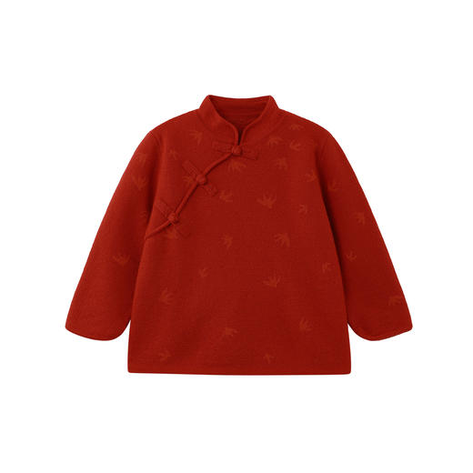 【高定系列】英氏儿童毛衣秋冬男女童童羊毛针织衫新中式喜庆毛衣 商品图4