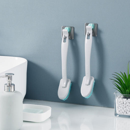 【批发】美丽雅刷子多用洗鞋刷双刷头洗衣刷子软毛长柄刷 1支 商品图7