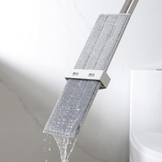 【批发】美丽雅免手洗45CM平板拖把不锈钢杆含2配布 1套 商品图5