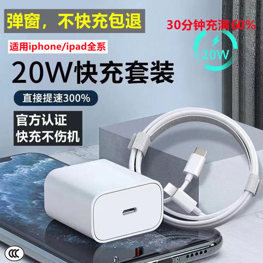 PD20W充电头Type-C【1盒装不含线】苹果充电器快充头 手机充电器 商品图4