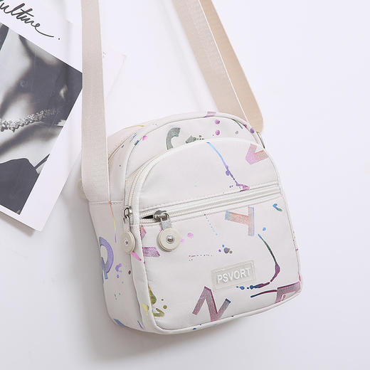 多层单肩斜挎包女包尼龙布防水妈妈包包轻便布包背包牛津布手机包 商品图8