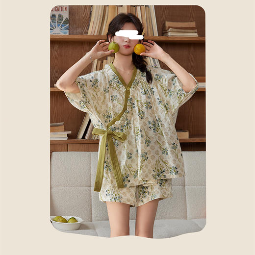 裁缝学苑AS522带胸垫防凸点系带短袖短裤套装纸样女装家居服样板图纸 商品图2