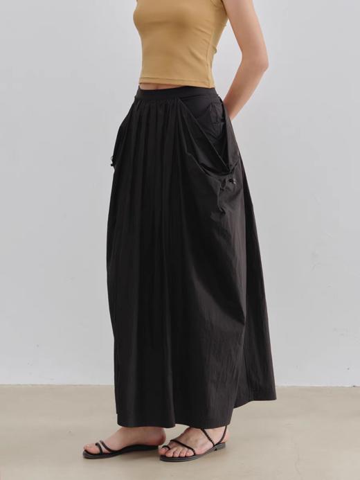 Evistub女装/E-5XDK484/复古褶皱抽绳休闲长裙女 商品图0