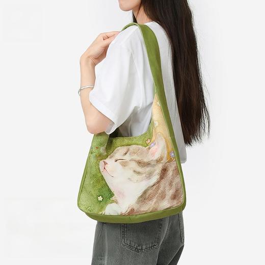 夏日小憩 猫咪与蝶 帆布包 商品图1