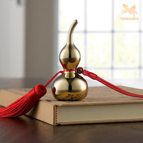 铜师傅 铜摆件《好运铜葫芦》办公室桌面 装饰挂件 生活美学饰品