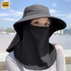 全方位防晒透气遮脸面罩夏季护颈一体太阳帽紫外线户外遮阳帽女夏 商品缩略图1