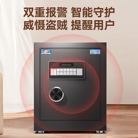 虎牌保险柜家用小型电子密码办公财务专用保险箱全钢小型文件柜床头保管柜 京毅系列 45cm 黑色