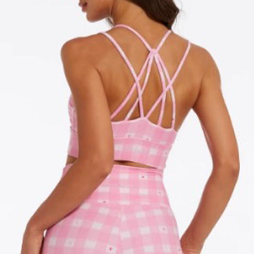 【126元任选2件】跃牌【漫西】系列 性感印花瑜伽服背心运动健身瑜伽套装带胸垫 商品图3