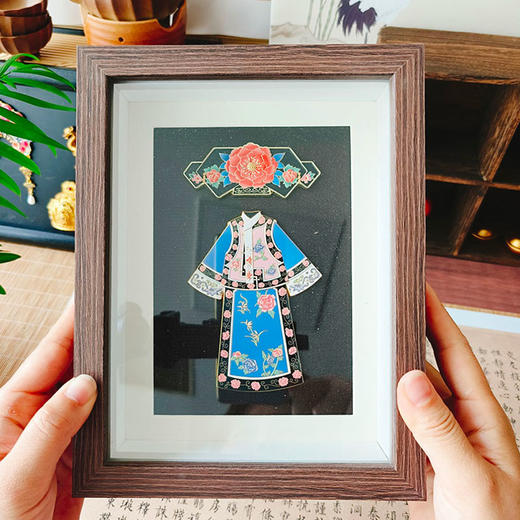 【清代格格服饰套装】旗头格格服金属冰箱贴宫廷 收藏品可配相框 商品图3