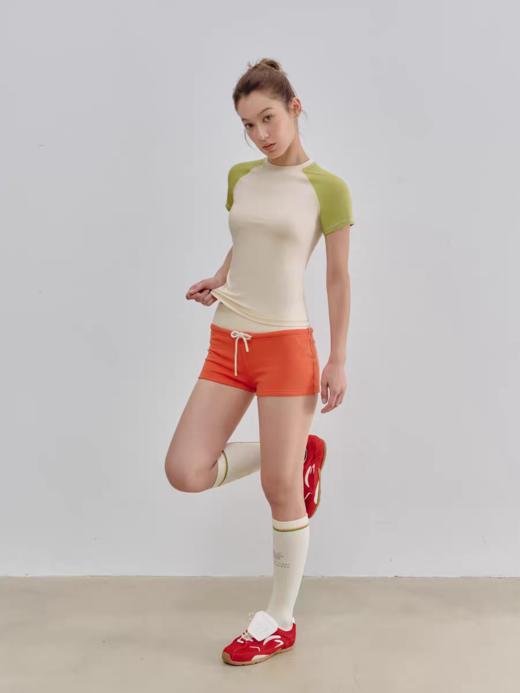 Evistub女装/E-5XDX454/轻运动撞色插肩短袖女夏 商品图3