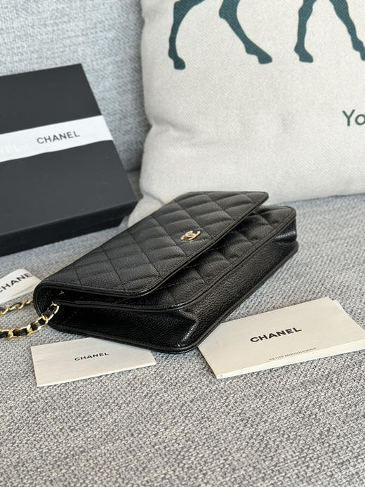 香奈儿woc链条包🉐️牛皮-黑色金扣（粗球纹） 商品图0