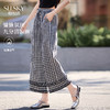 【07/09新品】熙世界复古格子阔腿裤女夏季新款高腰宽松小个子九分休闲直筒长裤 商品缩略图0