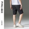 PINLI品立夏季新款男士直筒格子短裤潮牌百搭时尚休闲五分裤B242117146 商品缩略图1
