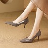 【预售5天】法式尖头漆皮细跟浅口单鞋四季款百搭通勤职业高跟鞋XKDY&X6007 商品缩略图4
