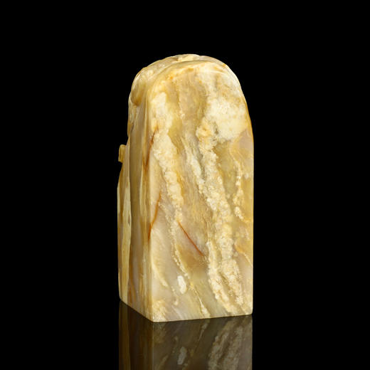 孤品016965-昌化石古兽螭虎钮章带皮石3.3*3.0*7.cm 商品图2