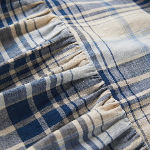 ROMI STUDIO“松弛优雅”复古格纹棉质薄纱高腰A字半身裙RWCSXL4391【发货时间：25-30天】 商品图3