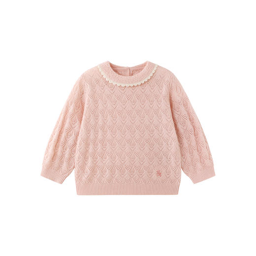 【高定系列】英氏儿童毛衣秋冬女童羊毛针织衫保暖中大童羊绒毛衣 商品图4