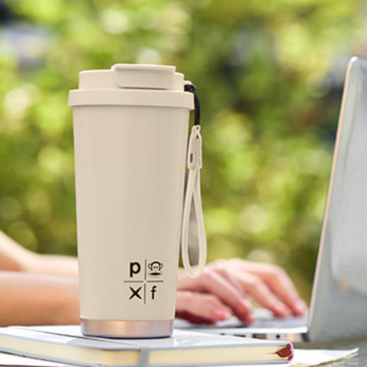 【绮】大嘴猴（Paul Frank）  双饮咖啡杯PFC919-490米白色 商品图3