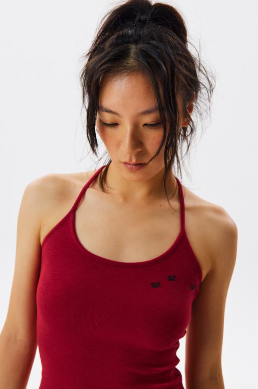 CryingCenter 美肩背卷边迷你logo弹力背心 哭喊中心 商品图3