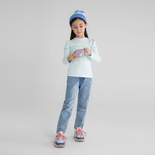 女童中领长袖针织衫秋季新款安奈儿童装EG531594 商品图6