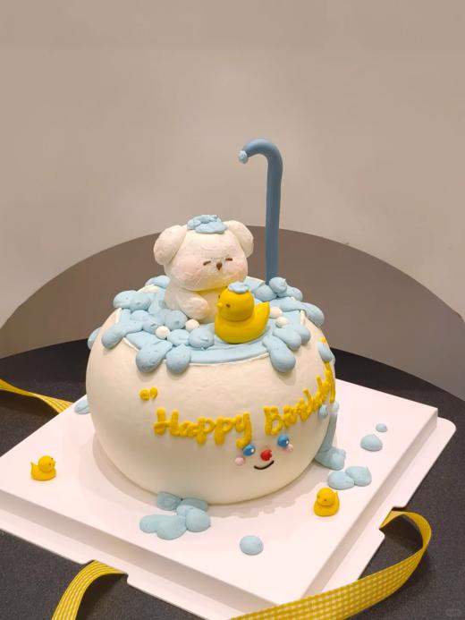 和小鸭子泡泡浴泡澡洗澡动物卡通蛋糕-低糖处理无添加 商品图0