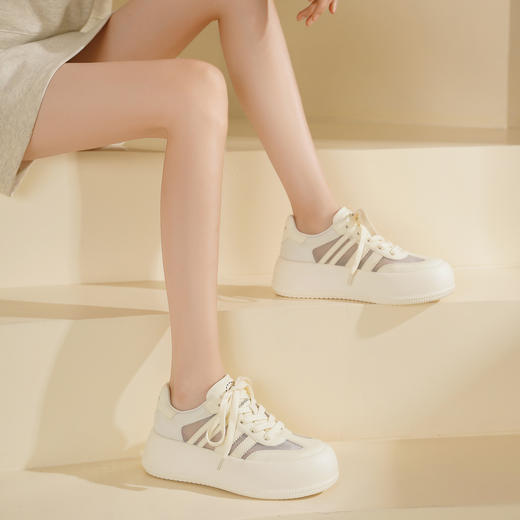 Westory2025年春季网纱镂空运动鞋板鞋系带深口鞋S25AM59431 商品图4