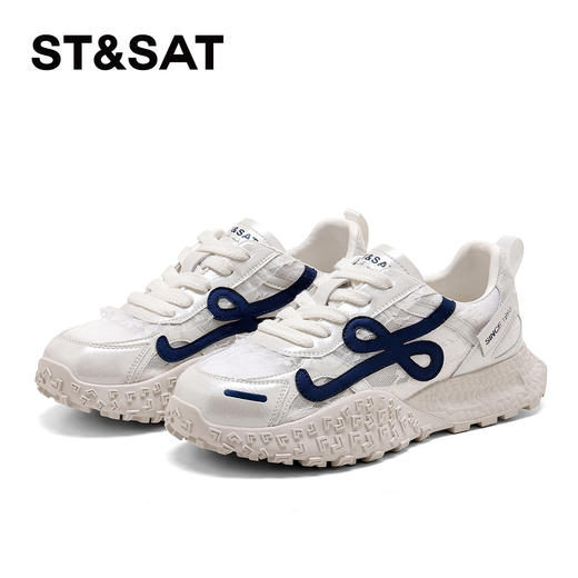 星期六时尚拼接蕾丝网面厚底阿甘鞋SSD2112W7K 商品图12