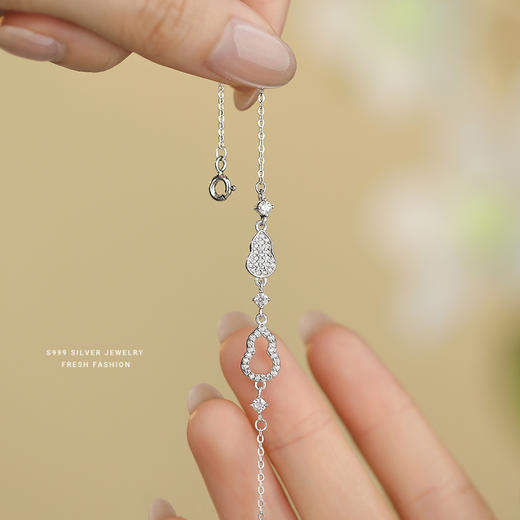 【福禄之中】S999纯银葫芦镂空满天星手链【YXS-L1046】 商品图3