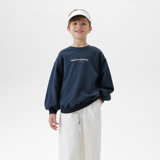 马克珍妮男童运动宽松软糯卫衣儿童休闲套头衫2025秋装新品551156 商品图1