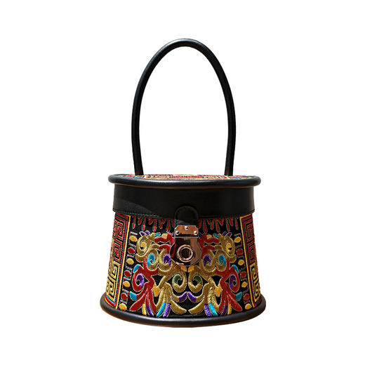 【经典绣花】鹤颜归水桶手提包 | 现货加急发 商品图7