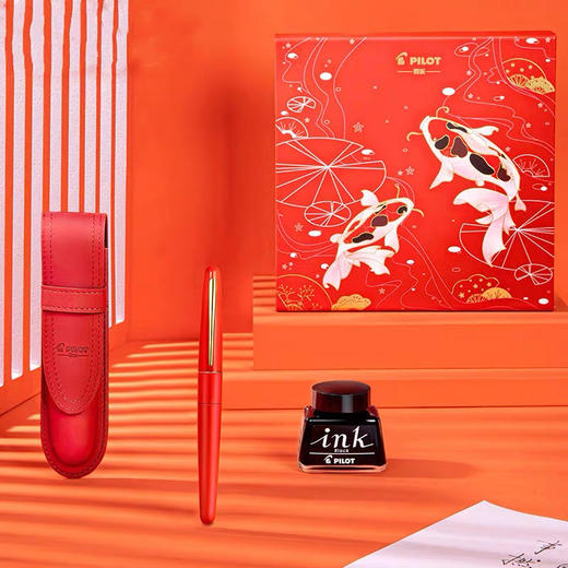 百乐88G红色平纹钢笔套装/F尖 商品图2