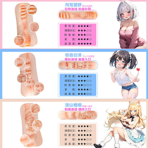 【男用器具】谜姬 COS诱惑手动印花杯飞机杯 商品图2