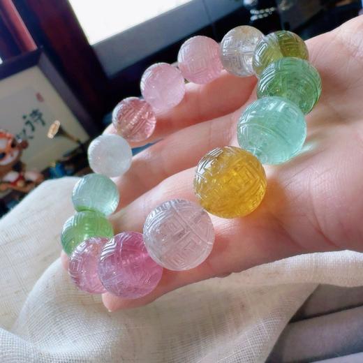 14mm-15mm单圈雕刻碧玺手串 商品图4