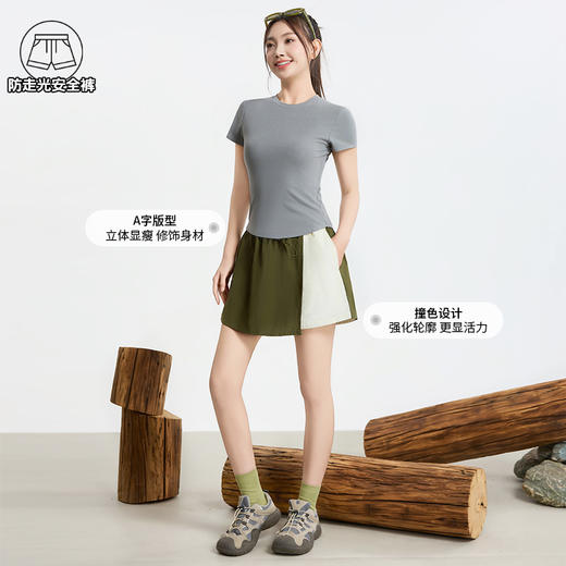 I'd爱帝假两件拼色裙裤夏季户外休闲登山短裙防晒防走光工装裙裤 商品图2