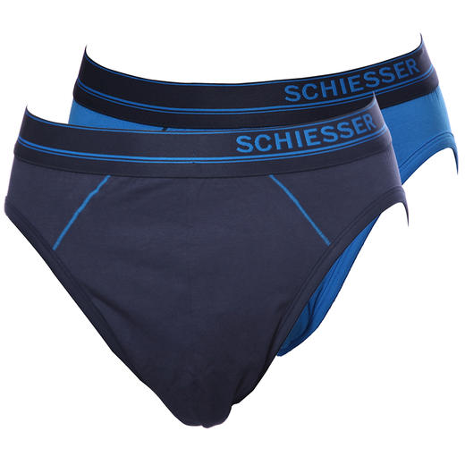 （颜色随机不退换，只有M号 超值购2包4条52.5元）SCHIESSER/舒雅男士2条装S2舒美棉三角内裤彩色（透明袋包装）35/2056S 商品图2