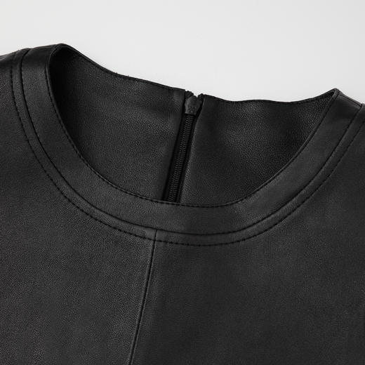 ROMI STUDIO 100%法国进口弹力绵羊皮轻薄短款皮背心 RWBWWT1478【发货时间：25-30天】 商品图3