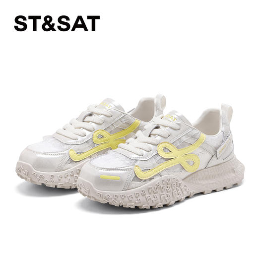 星期六时尚拼接蕾丝网面厚底阿甘鞋SSD2112W7K 商品图10