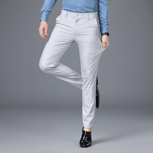 【吸湿透气】罗蒙春夏男休闲西裤舒适百搭直筒长裤时尚通勤男裤 商品图4
