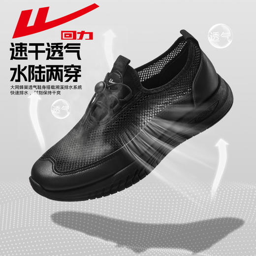 回力男鞋夏季透气镂空网鞋2025新款男士鞋子休闲鞋软底轻便运动鞋WXY(S)-3959L 商品图3