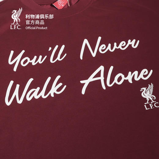 【官方正版】利物浦俱乐部 | 夏季新款枫叶红口号T恤男女同款休闲短袖 商品图3