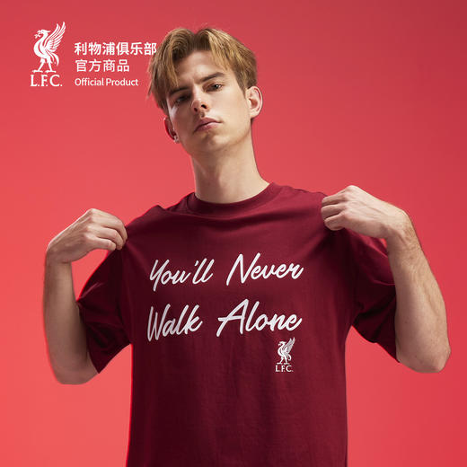 【官方正版】利物浦俱乐部 | 夏季新款枫叶红口号T恤男女同款休闲短袖 商品图1