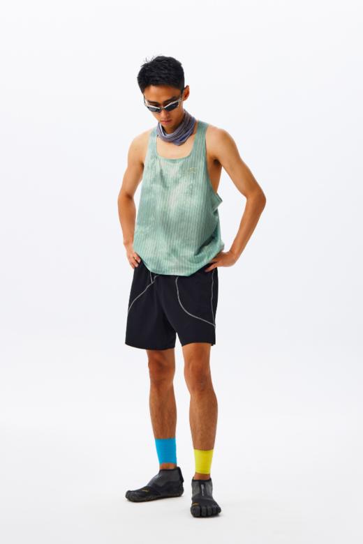 CryingCenter速度感变形3Clogo扎染专业跑步吸湿速干透气运动背心 商品图4