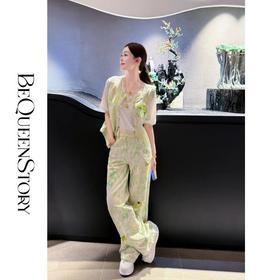 余潇潇【碧玉青簪】新中式东方菊花刺绣钉珠棉感马甲&休闲裤