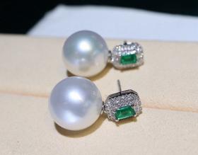 12mm澳白珍珠耳坠