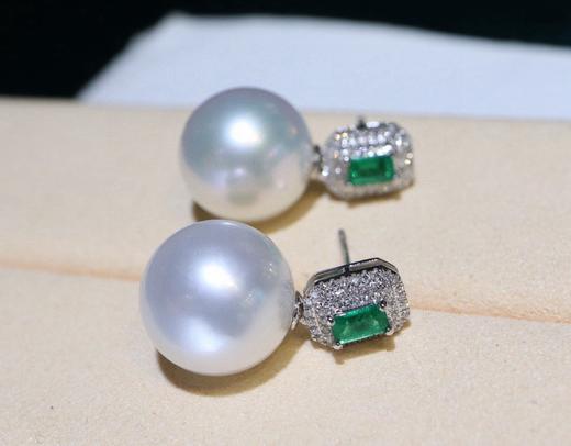 12mm澳白珍珠耳坠 商品图0